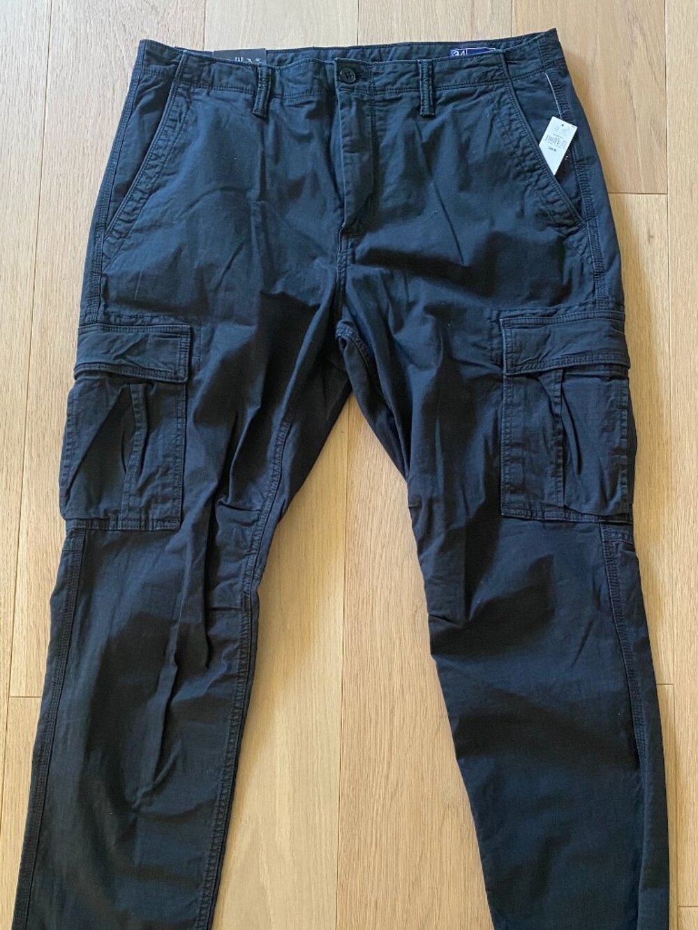 GAP Black Cargo Pants - ripstop, 34x30